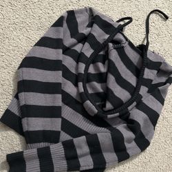 Striped Zip Up Jacket