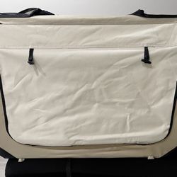 DOG CARRIER BEIGE COLOR FABRIC MATERIAL 
