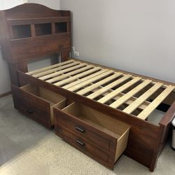 Excellent Condition Twin Bed, Night Stand & Mattress