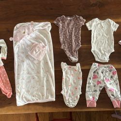 Baby Girl Clothes + Towels