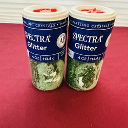 Spectra Glitter, Green, 4oz, 2pk