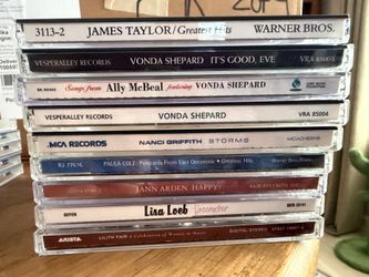 Music CDs--dance, country, the Cure, Jim Brickman piano,