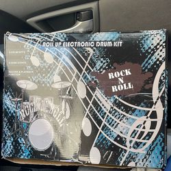 RockJam Portable MIDI Electronic Roll Up Drum Kit....