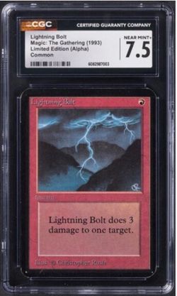 Magic: The Gathering Lightning Bolt Limited Edition card