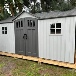 Dual Entry 8x15 Lifetime Storage Shed