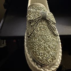 Ladies Casual Platform Bling Sneaker