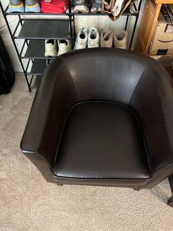 Single sofas and side tables