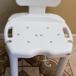 White Bathroom Chair.