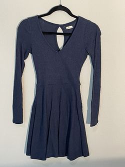 Dark Blue Hollister Keyhole Sweater Dress - Size XS 