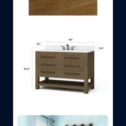 Vanity 48Wx22Dx35H 