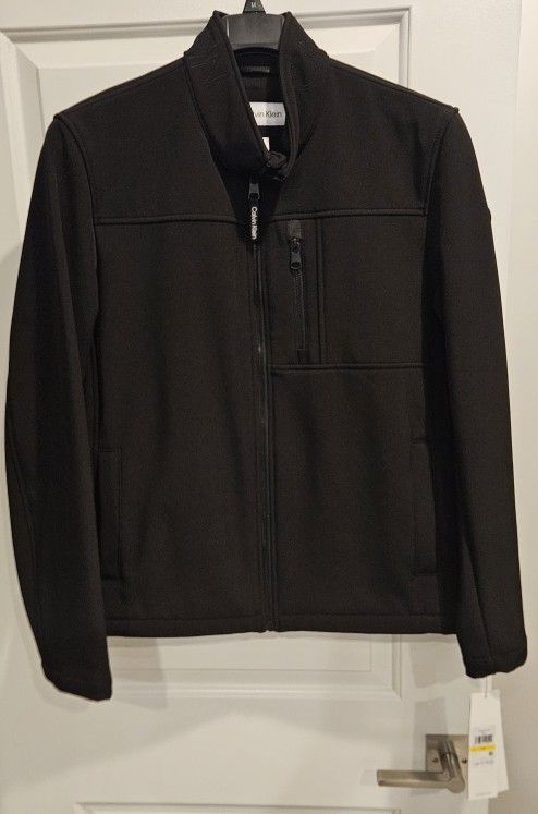 Calvin Klein Men's Black Infinite Stretch Soft Shell Jacket (Size Medium) (BRAND NEW NEVER USED)