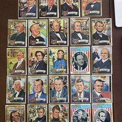 1972 Topps US Presidents Card Lot 24 Cards w/ WASHINGTON