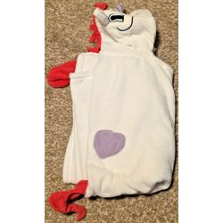 Cuddly Buddies Kids Toddler Hooded Bath Towel White Unicorn Plush Soft