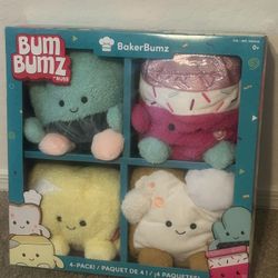 Bumbunz Baker Bums Set Of 4 Plush Each One 7 1/2” all 