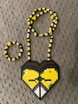 SpongeBob Booty Kandi Perler Necklace EDC