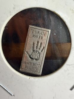 1-gram .999 fine silver bar from Black Hand Bullion (BHB)