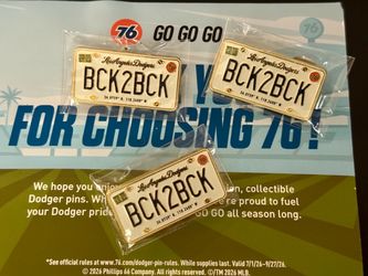 LA Dodgers 76 License Plate Pin - BCK2BCK οΏΌ
