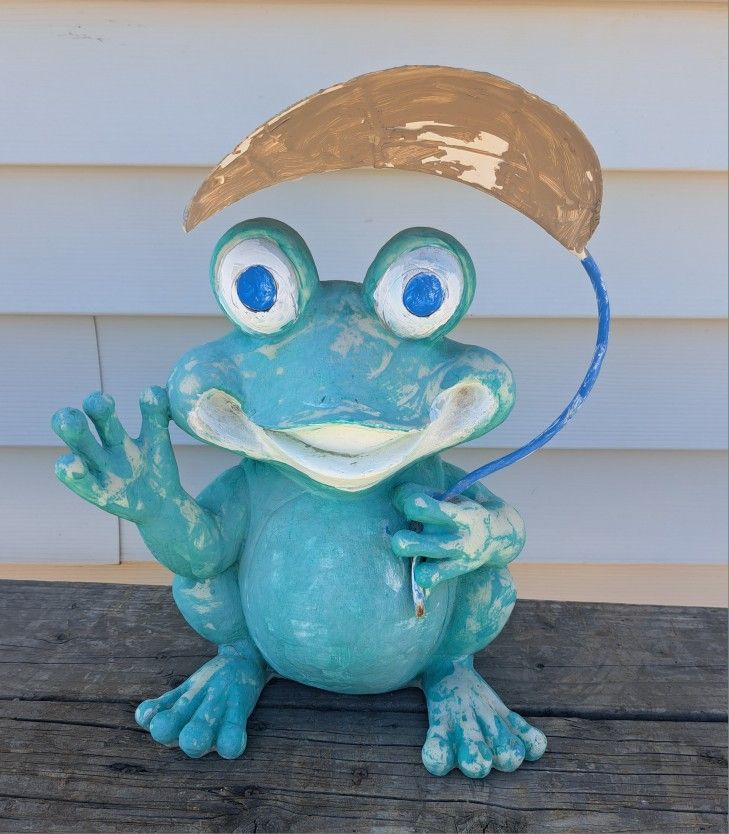 Resin Frog, Garden Decor, Yard Art, Swimming Pool Art