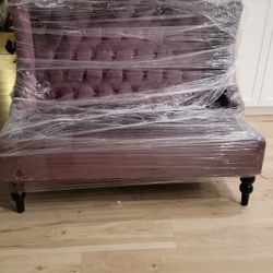 Modern Tufted Velvet Loveseat, 2 Seat Couch Sofas with High Back Thick Padded Cushioned Seats for Living Room, Victorian Style,