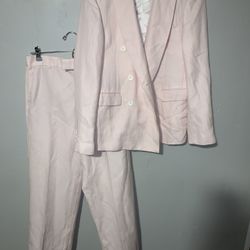Zara Pink Blazer And Pants Set  