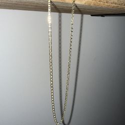 2.7mm 16 inch gold over Solid 925 silver Mariner. STAMPED