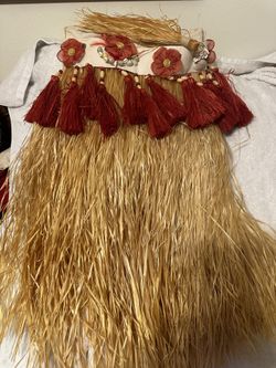 Authentic Custom-Made Hawaiian  Hula Skirt.
