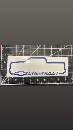 Blue Chevrolet Truck Vinyl Sticker