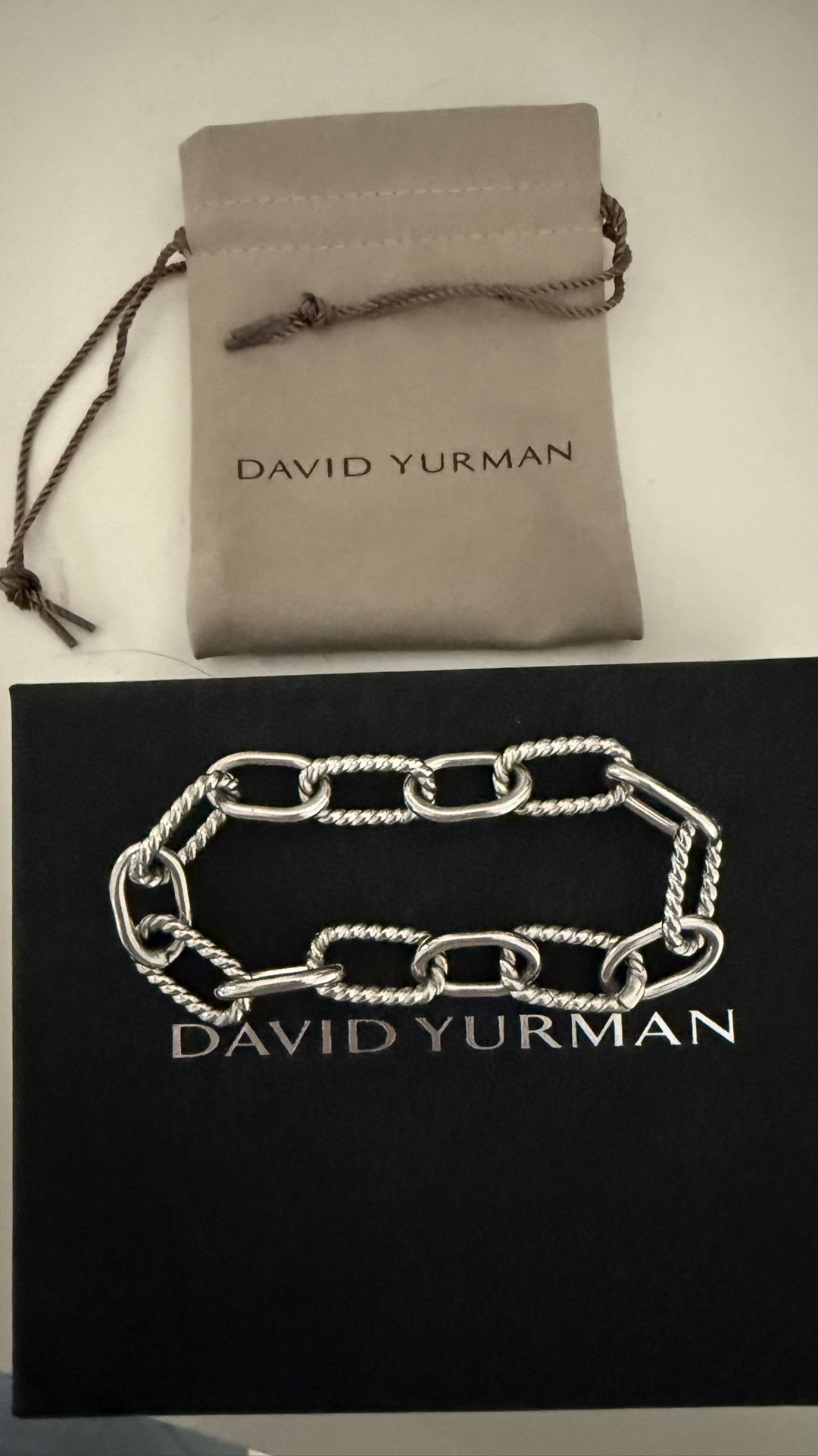 David Yurman Inspired Stirling Silver Link Bracelet