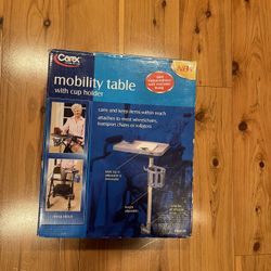 Carex® caring for you mobility table with cup holder