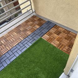 Deck Tiles + Turf Artificial Grass