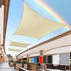 14' x 18' Beige Rectangle Sun Shade Sail,