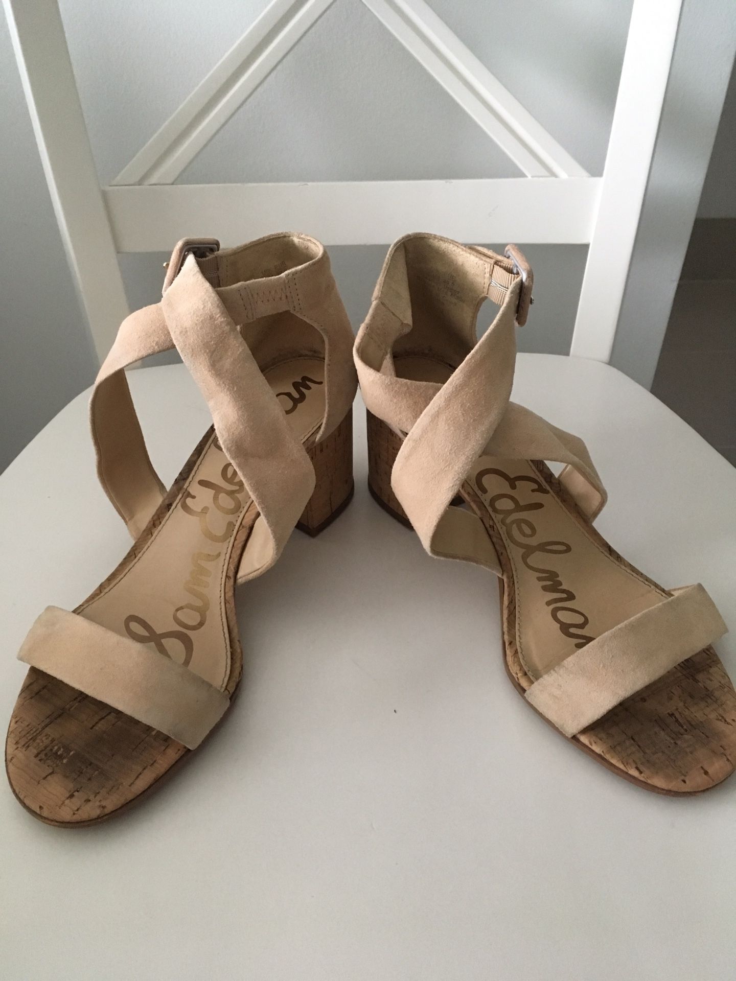 Sam Edelman cross strap heels, size 8.5