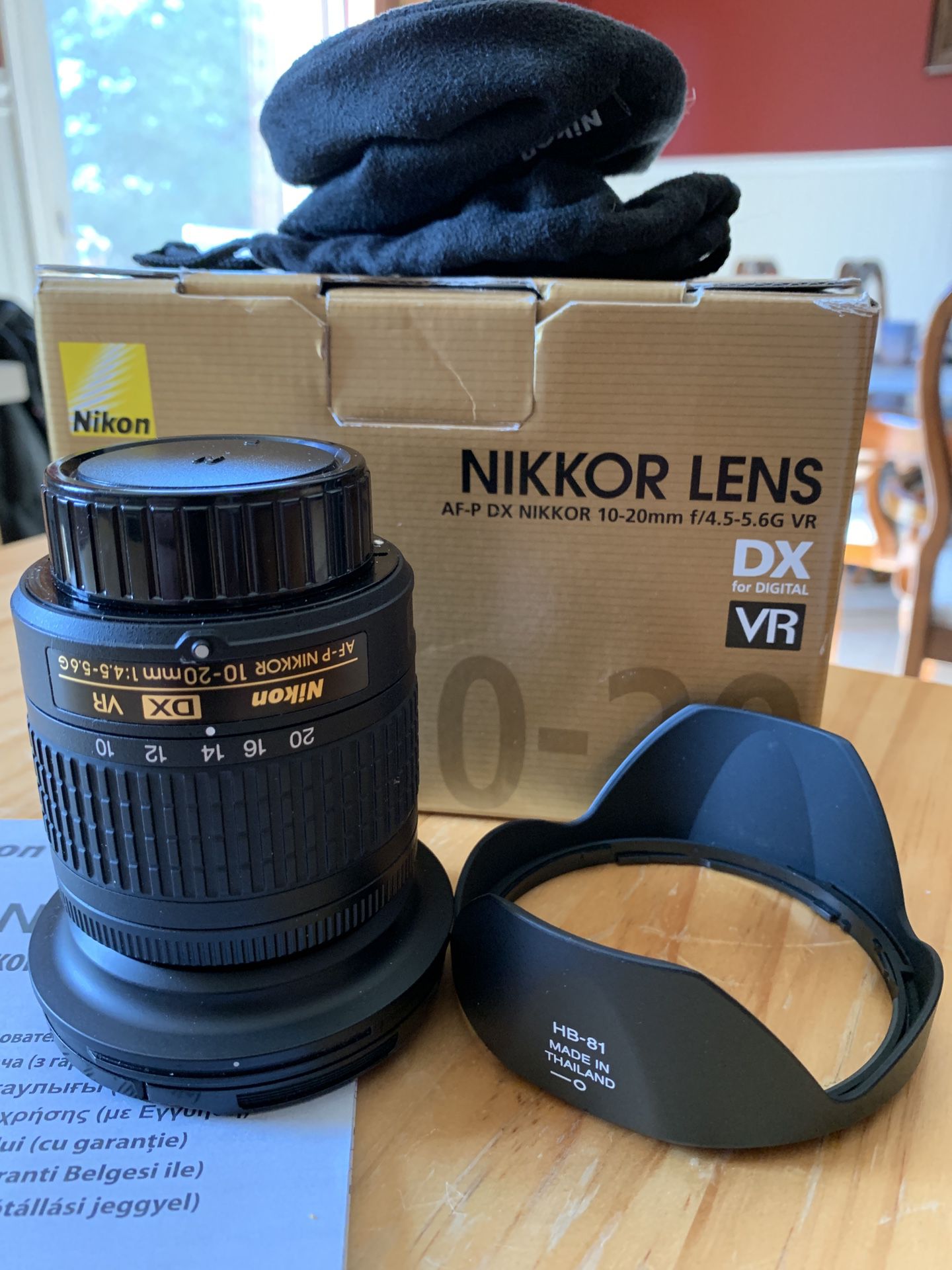 Nikon 10-20mm AF-P VR lens