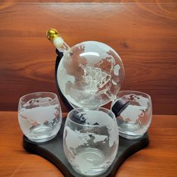 Whiskey Decanter Globe Set