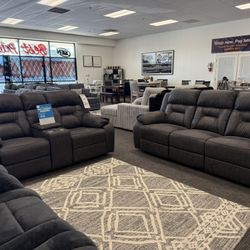 🛋️ 2 Pc Dark Gray Sofa & Loveseat Set – $1399!