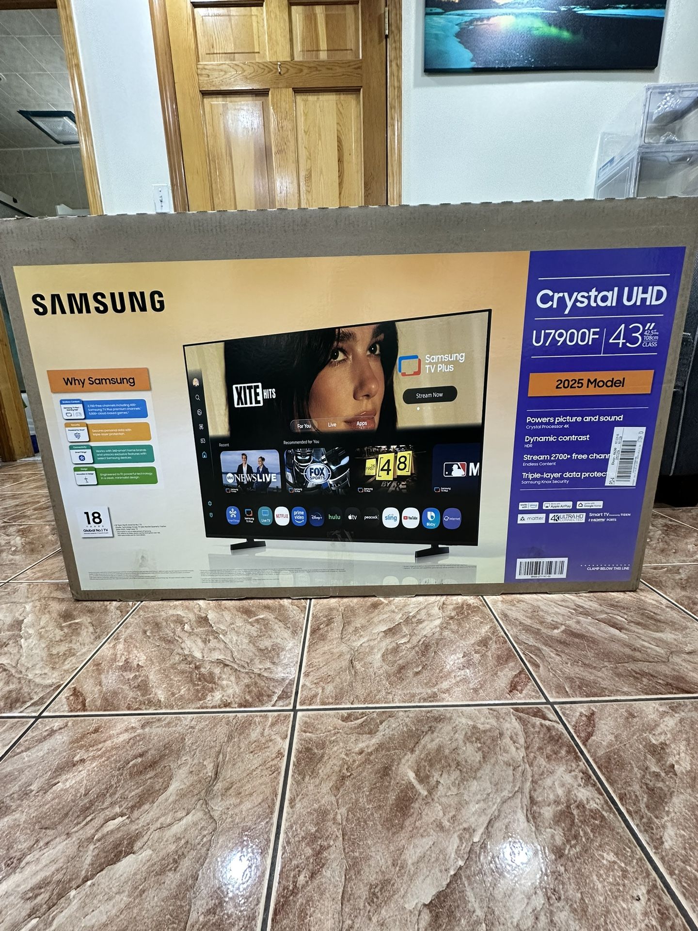 🚨 [New, Sealed In Unopened Box] 🚨 43" Class Crystal UHD U7900F 4K Smart TV (2025)
