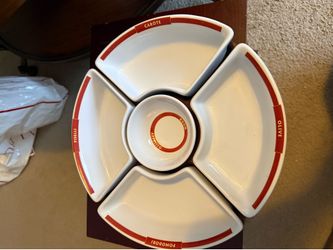 Pottery Barn Appetizer Serving Platter Dish Set