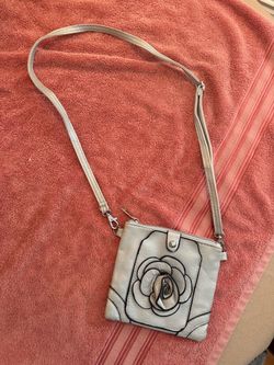 Floral design crossbody bag