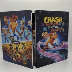 Crash Bandicoot 4 it's About Time Custom made Steelbook Case only for PS4/PS5/Xbox (No Game) New 