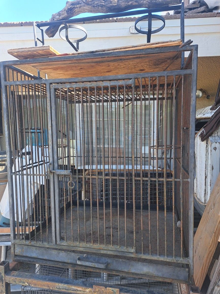 Big Black Bird Cage W Stand