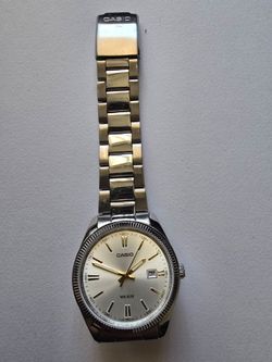 Casio Analog Watch Silver Stainless Steel