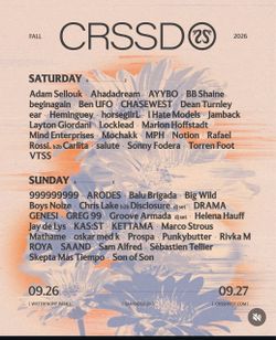 Crssd 2 Day GA passes 400 each obo