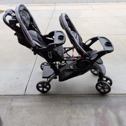 Sit And Stand Double Baby Stroller 