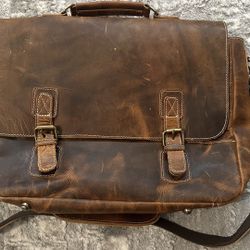 Men's Genuine Vintage Leather Briefcase 