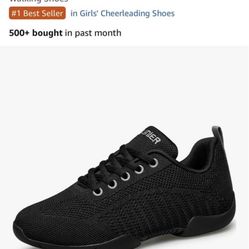 Black Cheer Shoes - Girls Size 3