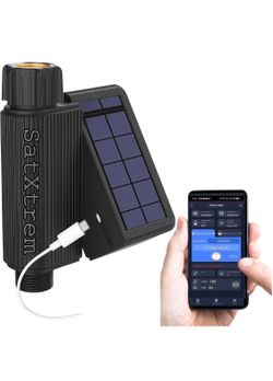 Solar Powered WiFi Water Timer - Smart Sprinkler Controller with Mobile APP Programming for Lawn, Yard, Garden Drip Irrigation