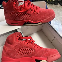 Jordan 5 retro suede red