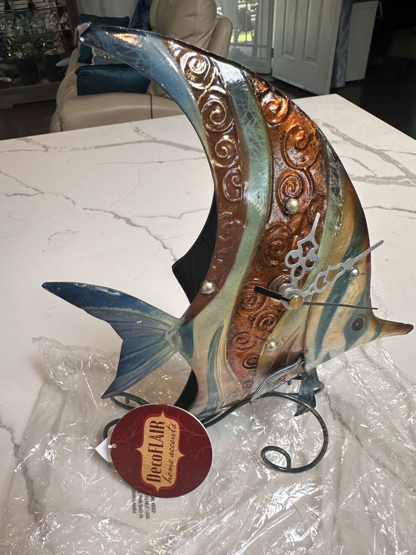 Clock Metal Fish