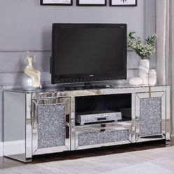 Glam Mirror TV Stand With Storage Brand New In Box Firm Price $599