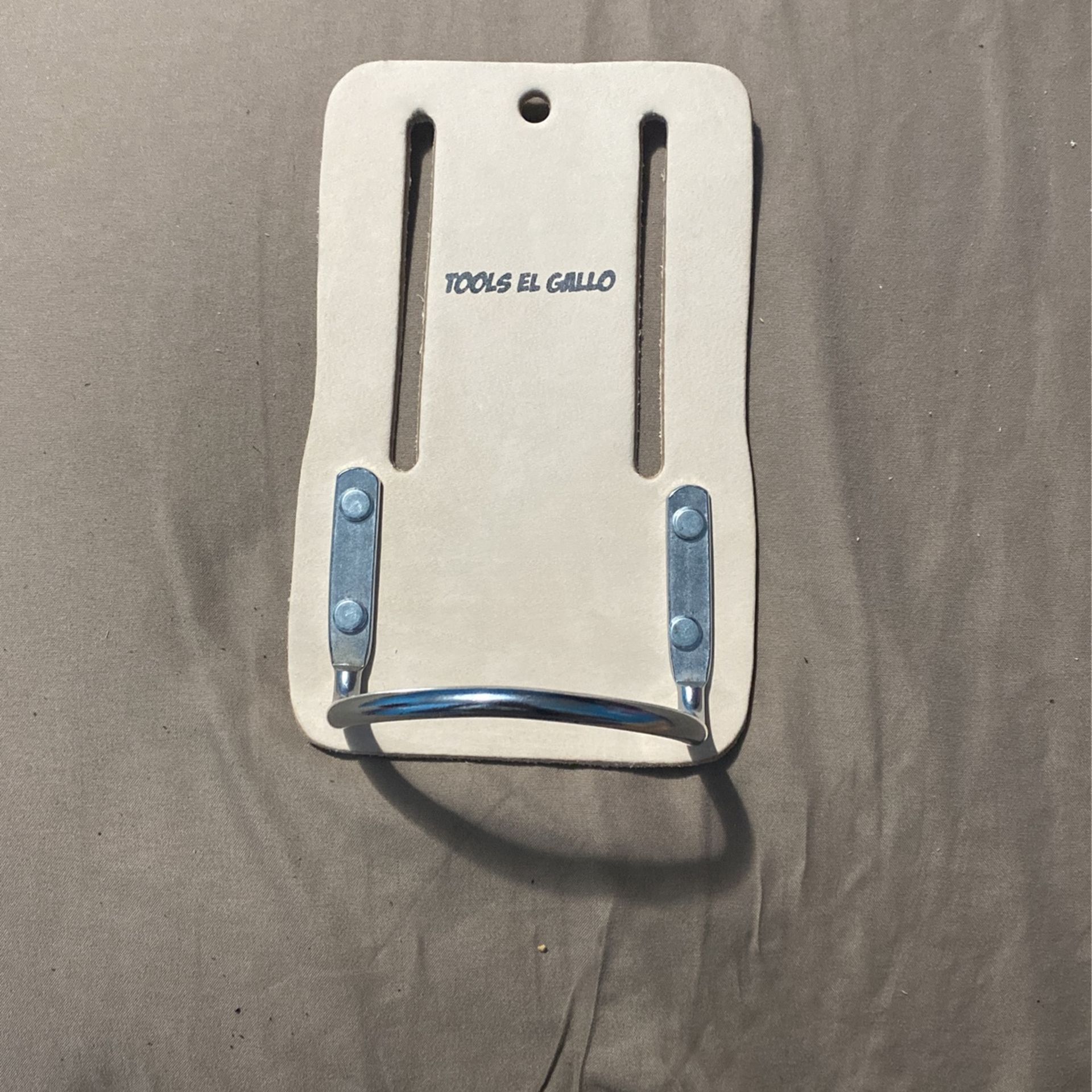 6 In. White Leather Hammer Holder